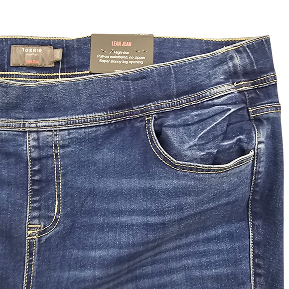 NWT Torrid Jeans Women Size 22 Tall Torrid 3T Lean Soft Comfort Stretch Pull On - Picture 5 of 16